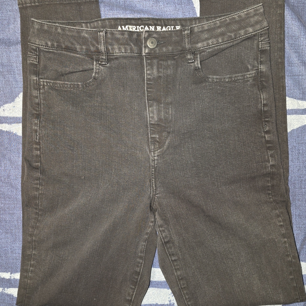 American Eagle Outfitters Women's Dark Gray Skinny Jeans